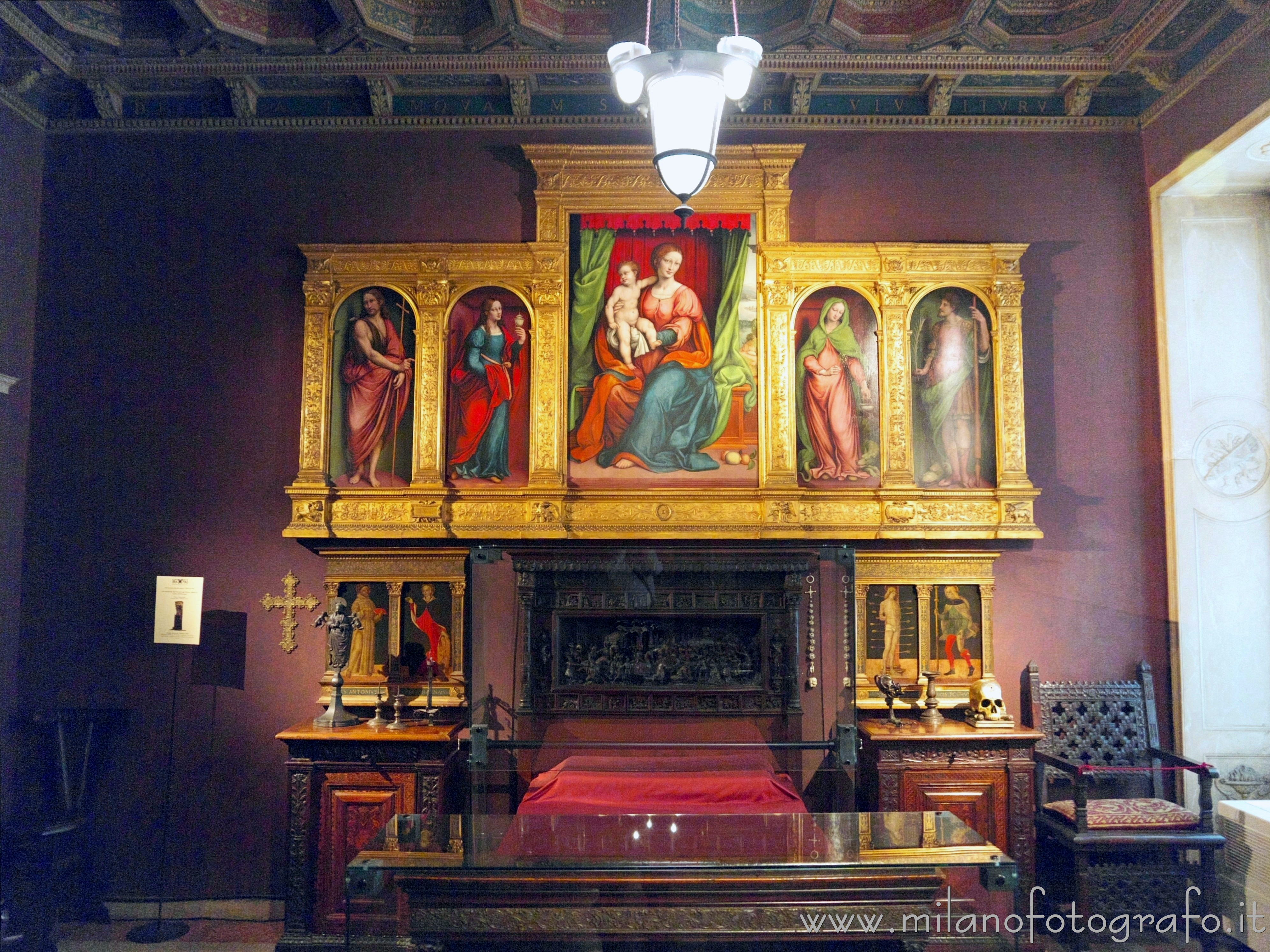 Milan (Italy) - Polyptych of the Virgin and Child with Saints in the House Museum Bagatti Valsecchi